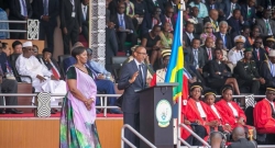 MU MAFOTO: Paul Kagame yarahiriye kuyobora u Rwanda indi myaka 7 mu birori byitabiriwe n’abakuru b'ibihugu benshi