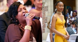 France: Miss Akiwacu Colombe uri gukusanya inkunga yo kubakira abatishoboye yakoze igitaramo cyitabiriwe na Cecile Kayirebwa-AMAFOTO