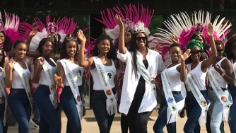 Amafoto y’abakobwa barimo Tania Muvunyi bahataniye ikamba rya Miss Africa Calabar