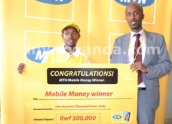 Gasasira Daniel yegukanye amafaranga 500,000 abikesha gukoresha MTN Mobile Money