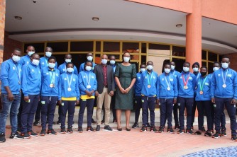 Minisitiri Munyangaju yashimiye Team Rwanda yahesheje ishema igihugu muri Shampiyona nyafurika