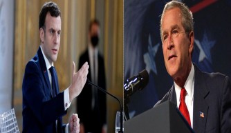 Urushyi Perezida Macron yakubiswe rwabyukije ibyabaye kuri Perezida George W Bush watewe urukweto 