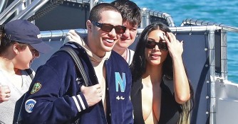 Kim Kardashian n'umukunzi we Pete Davidson bari kugirira ibihe byiza ku kirwa cya Bahamas-AMAFOTO