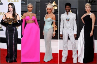 MU MAFOTO: Uko ibyamamare byaserutse kuri 'Red Carpet' mu birori by'ibihembo Grammy Awards 2022