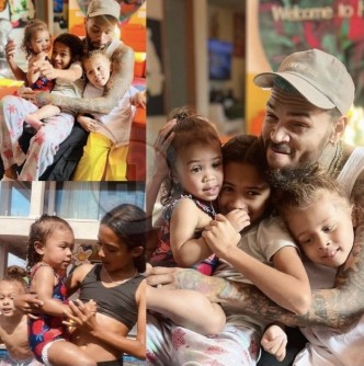 Nyuma y'igihe atababona Chris Brown yagiranye ibihe byiza n'abana be-AMAFOTO