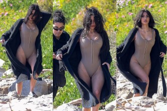 Kim Kardashian yasangije abamukurikira ibihe byiza yagiriye ku mucanga wa Malibu-AMAFOTO