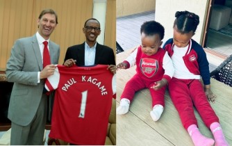 Perezida Kagame yerekanye ko abuzukuru be bamwiyunzeho mu gufana Arsenal