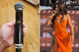 Microphone Cardi B yateye umufana iragurishwa akayabo