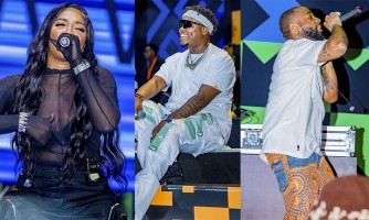 Hari uwari wambaye akenda kagura ibihumbi 15 Frw mu Biryogo! Menya agaciro k’imyambaro ya Bruce Melodie, Tiwa Savage, Tyla na Davido ku rubyiniro rwa BK Arena