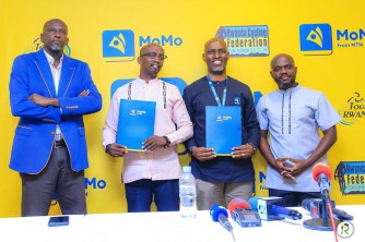 MTN MoMo yagiranye amasezerano y'ubufatanye na FERWACY muri Tour du Rwanda - AMAFOTO