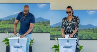 Ange Kagame n’umugabo we Bertrand Ndengeyingoma batoye bwa mbere kuva babanye-AMAFOTO