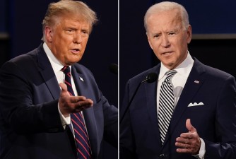 Donald Trump yihenuye kuri Perezida Biden wahagaritse kwiyamamaza