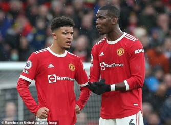 Paul Pogba yageneye umutumwa Jadon Sancho, amwibutsa itariki Chelsea izakiniraho na Man United 