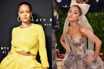 Rihanna yakuwe ku ntebe na Ariana Grande kuri Spotify