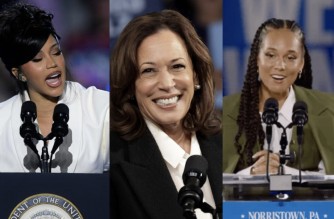 Alicia Keys na Cardi B inyuma ya Kamala Harris