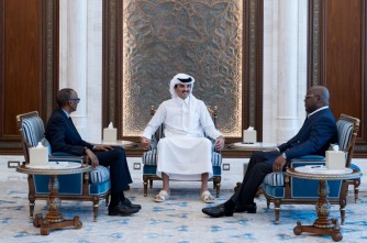 Perezida Kagame na Tshisekedi bahuriye mu biganiro muri Qatar 